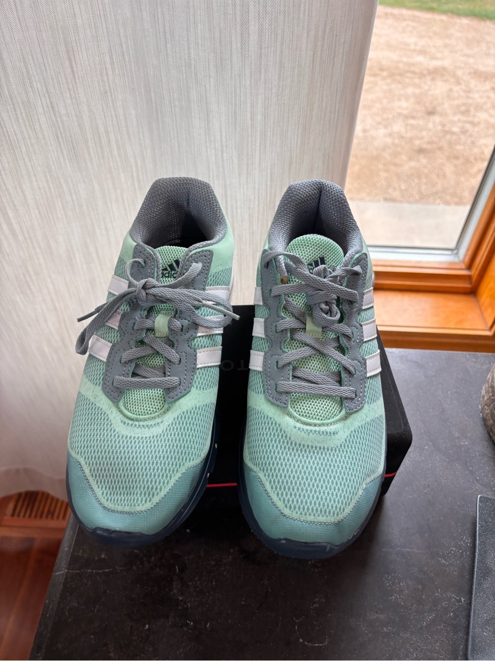 adidas Mint Green and Grey Casual Running Shoes